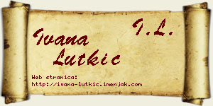Ivana Lutkić vizit kartica